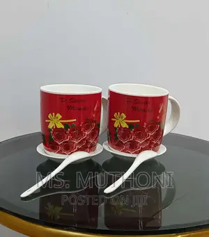 *Valentines Ceramic Twin Cup Set in a Gift Box