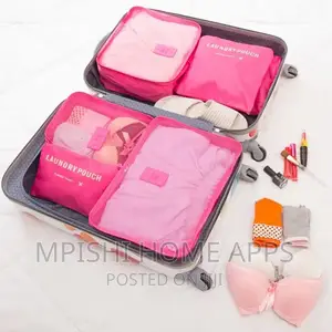 6pcset Travel Suitcase Organizer Foldable Cosmetic Organizer