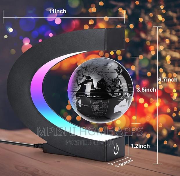 LED Light Table Lamp, Antigravity Floating Global World - thumbnail 3