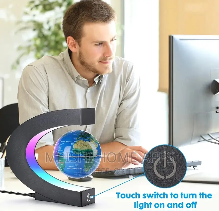 LED Light Table Lamp, Antigravity Floating Global World