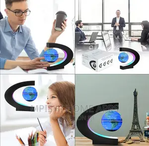 LED Light Table Lamp, Antigravity Floating Global World