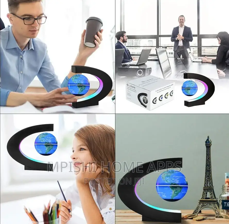 LED Light Table Lamp, Antigravity Floating Global World