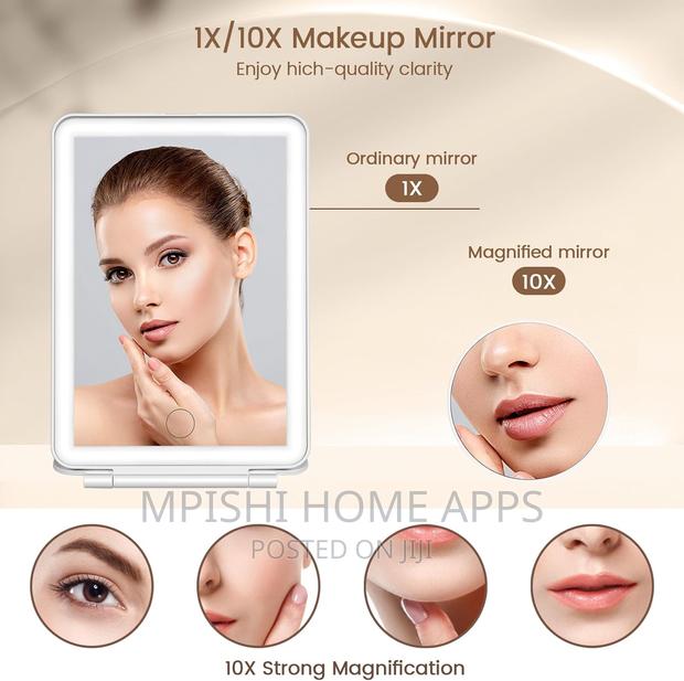 Rechargeable LED Travel Tablet Vanity Mirror - thumbnail 3