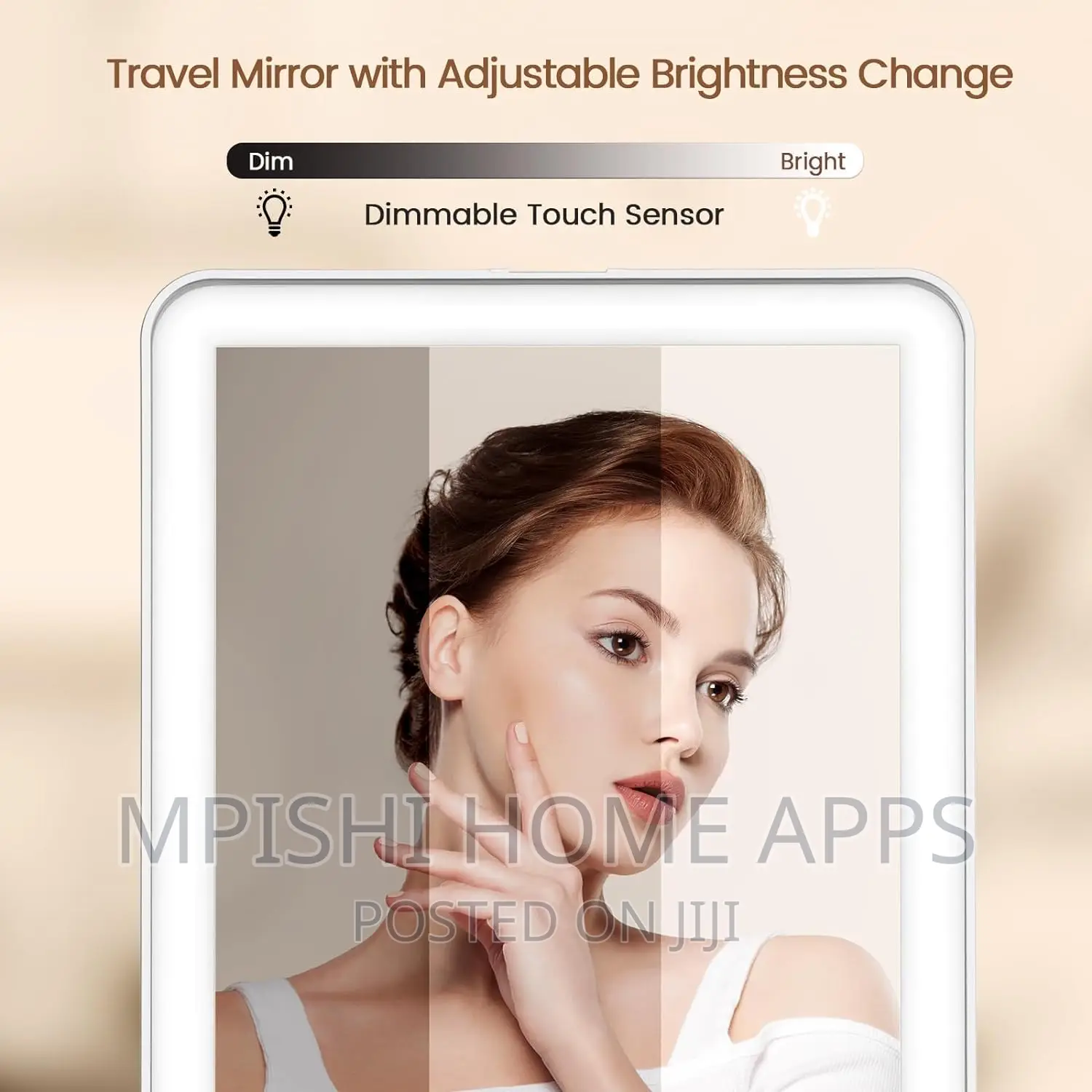 Rechargeable LED Travel Tablet Vanity Mirror