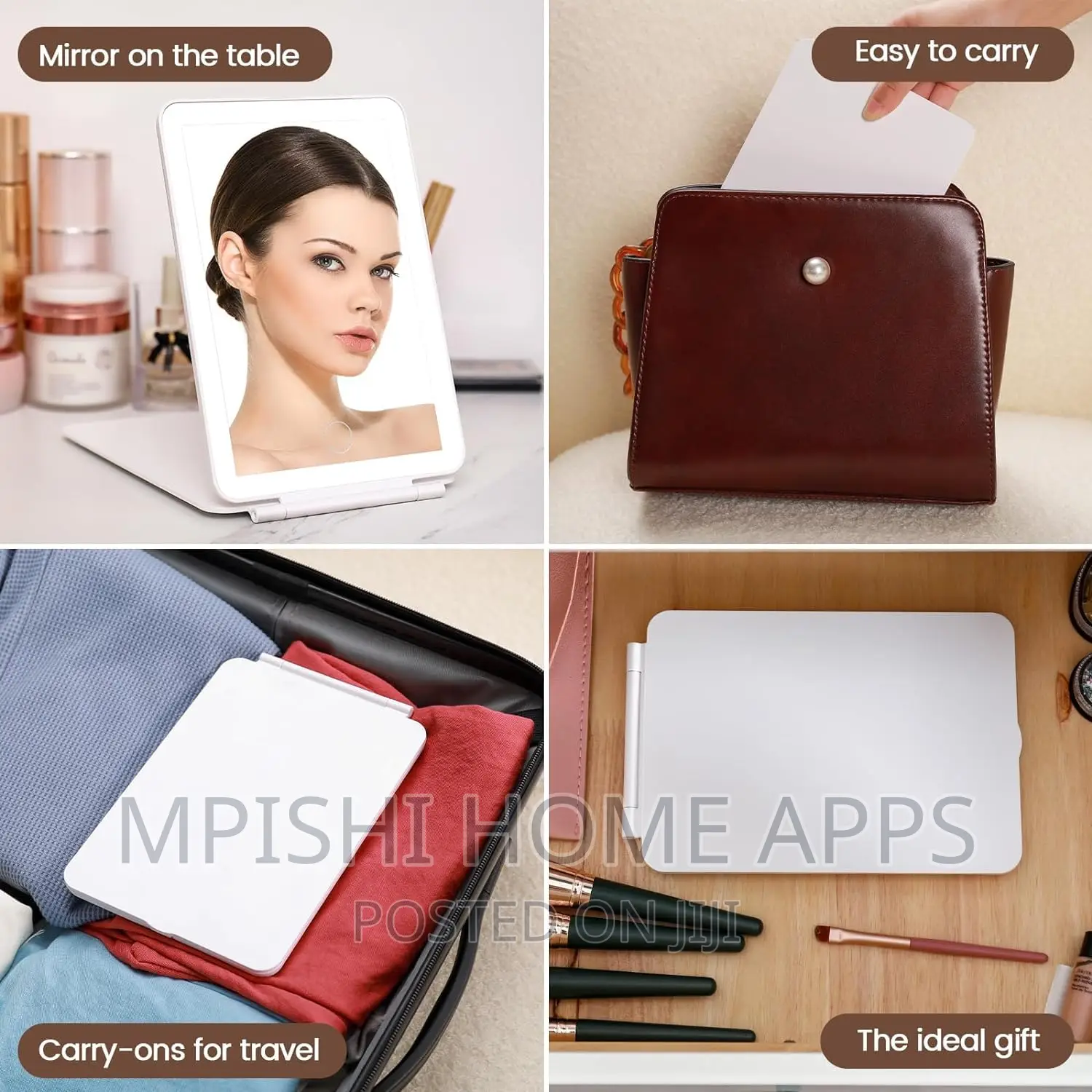 Rechargeable LED Travel Tablet Vanity Mirror