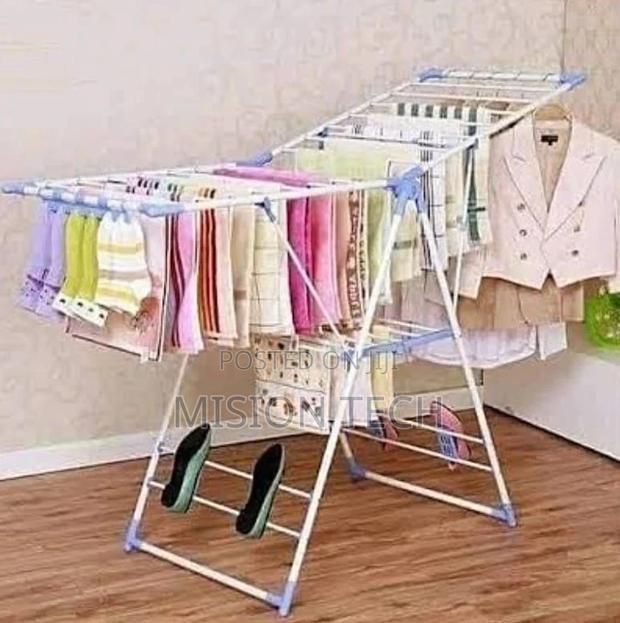Assembled Potable Clothes Rack - main view