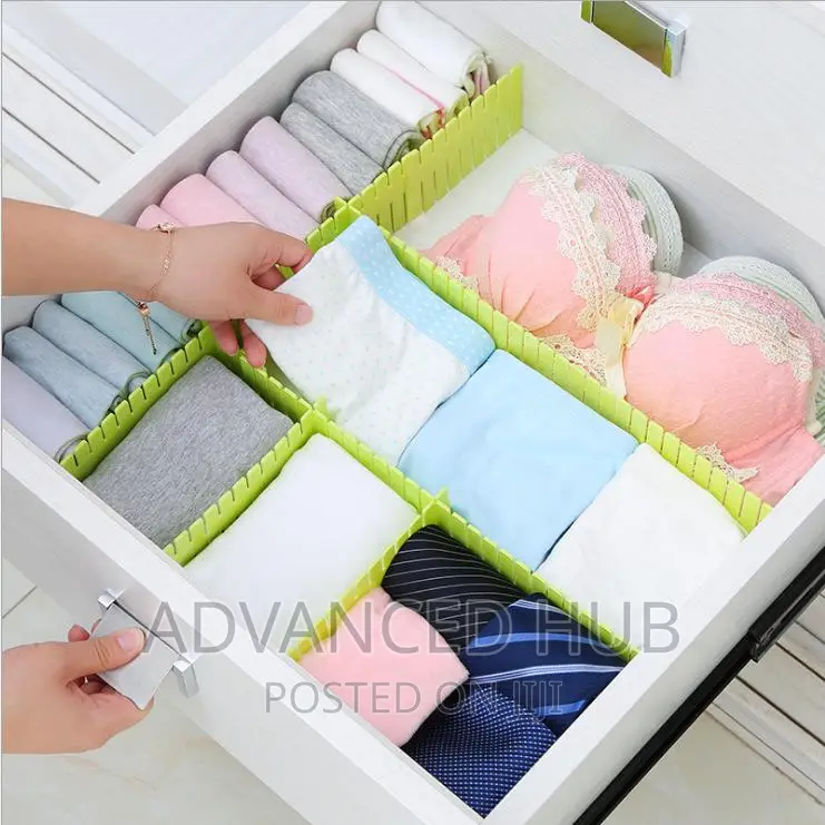 4pcs Diy Adjustable Drawer Dividers