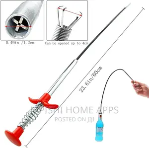 Spiral Drain Cleaner 60cm Long, 4 Claws Grabber