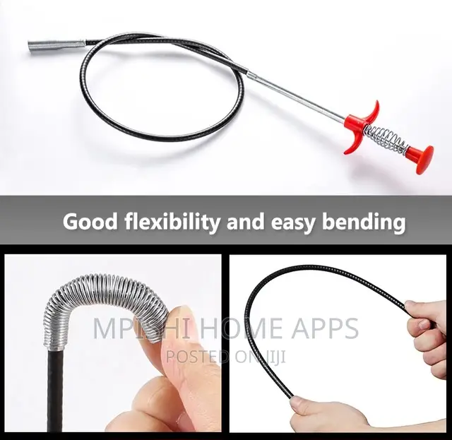 Spiral Drain Cleaner 60cm Long, 4 Claws Grabber