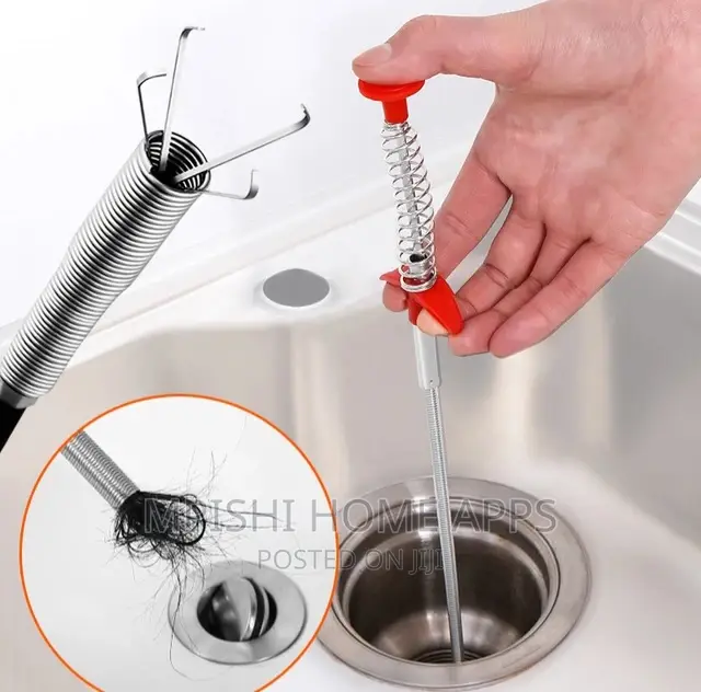 Spiral Drain Cleaner 60cm Long, 4 Claws Grabber