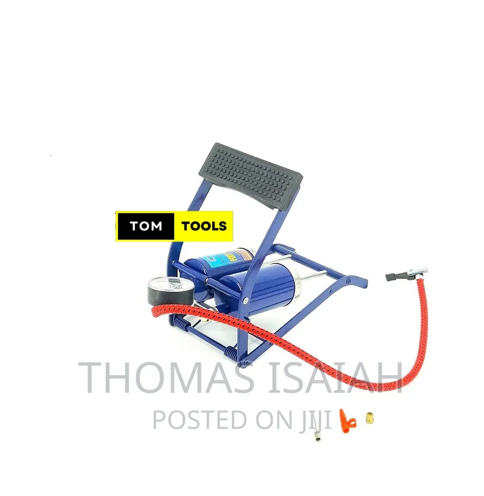 Double-Cylinder Foot Pump With Pressure Gauge Accessories