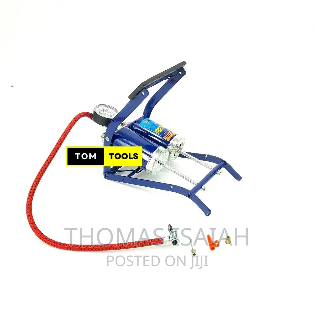 Double-Cylinder Foot Pump With Pressure Gauge Accessories