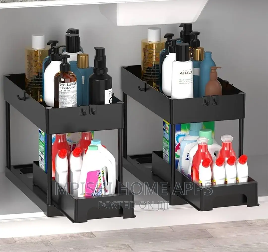 Detachable 2 Layer Spice Rack With Bottom Drawer