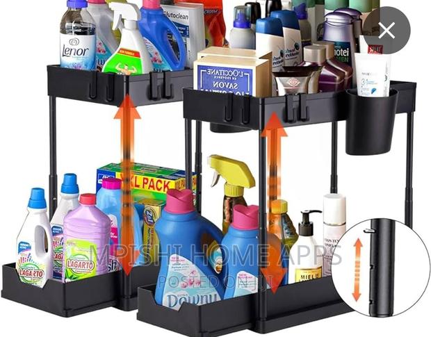 Detachable 2 Layer Spice Rack With Bottom Drawer - thumbnail 2