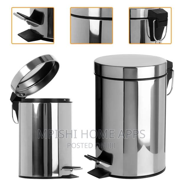 Stainless Steel Pedal Bin, Hmba106 Size 5L - thumbnail 3