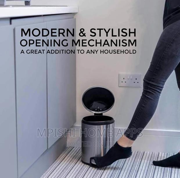 Stainless Steel Pedal Bin, Hmba106 Size 5L - thumbnail 2