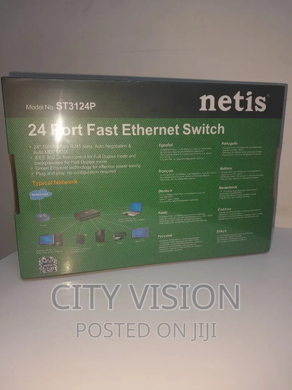 24 Port Fast Ethernet Switch!! Netis !! 24(St3124p)Netis