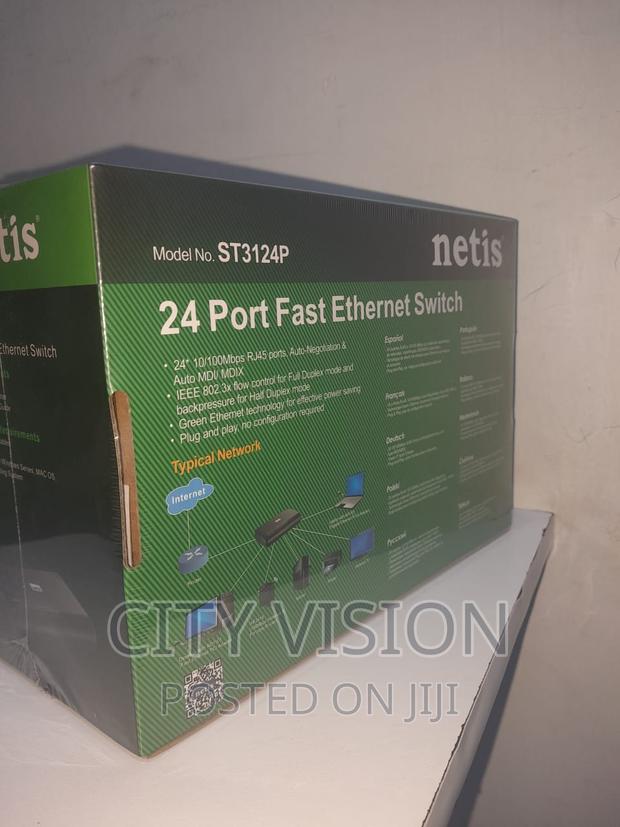 Netis St3124p 24 Port 10/100mbs Fast Ethernet Rackmount!!