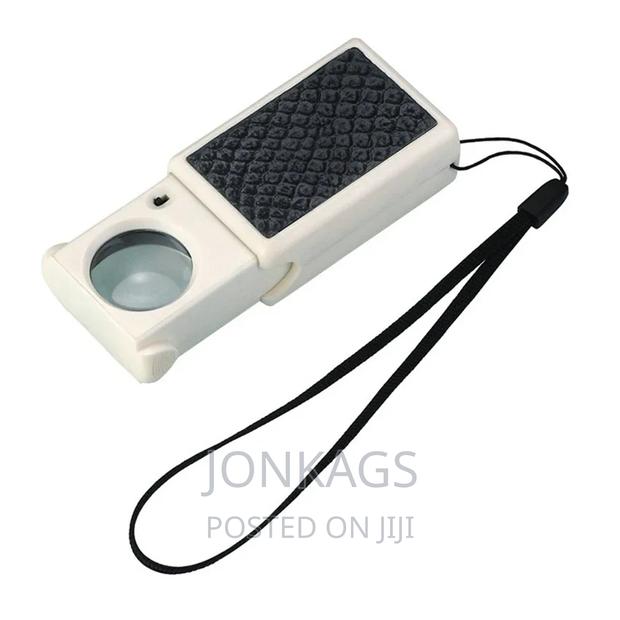 Mini Pocket Glass Loupe Magnifier With UV