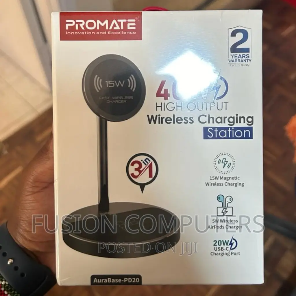 Promate High Output Wireless Charging Station 40W