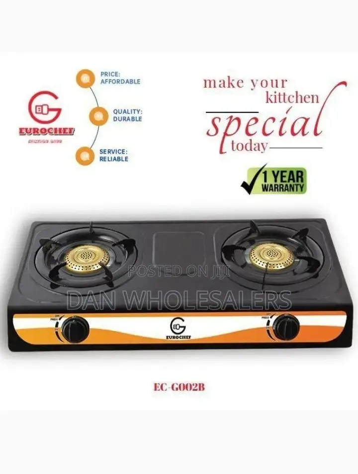 2 Burner Eurochef Black