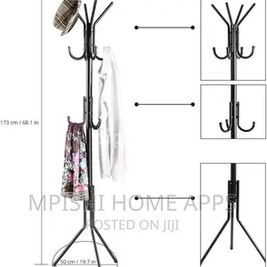 Metallic Coat/Bags Hanger Stand 170cm High