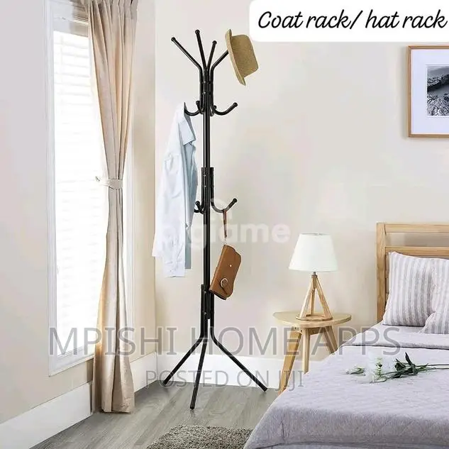 Metallic Coat/Bags Hanger Stand 170cm High