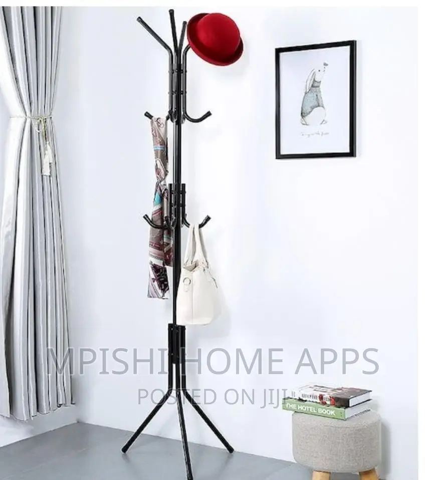 Metallic Coat/Bags Hanger Stand 170cm High
