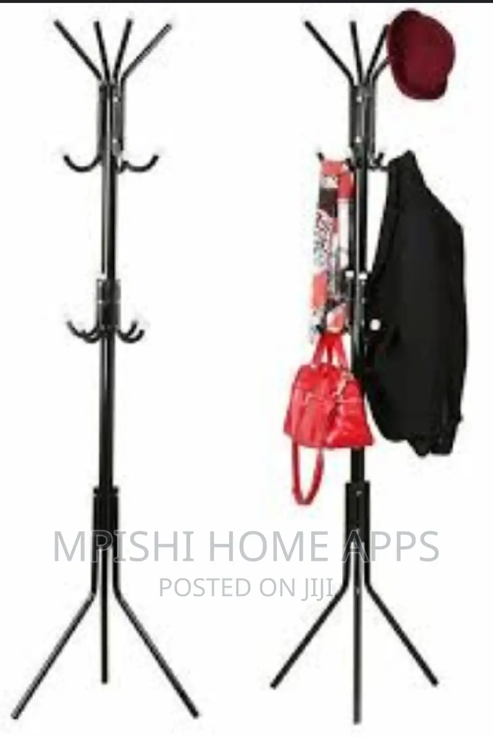 Metallic Coat/Bags Hanger Stand 170cm High