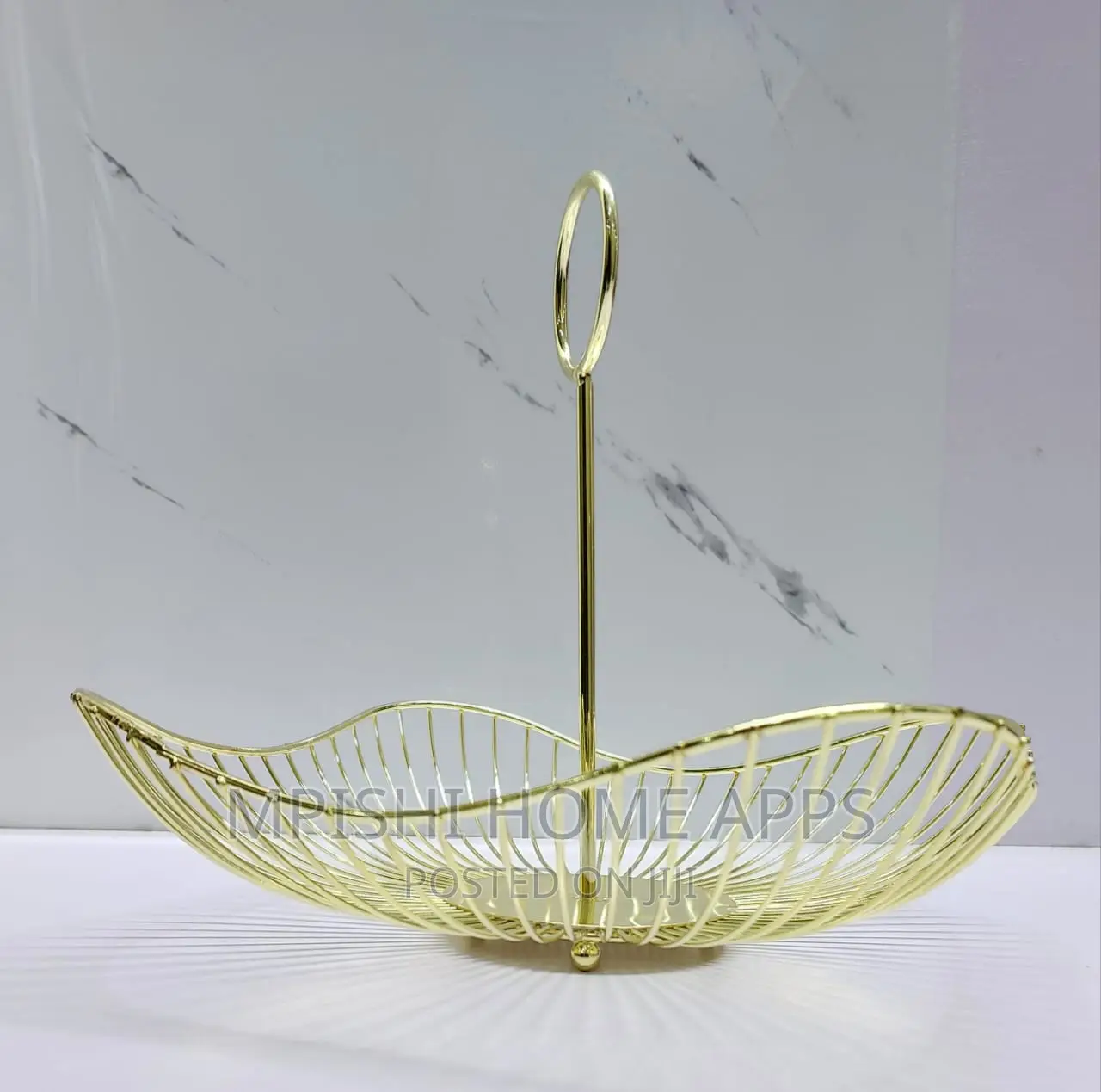 Detachable Metallic Fruits BASKET With Stand 
Size 33cm