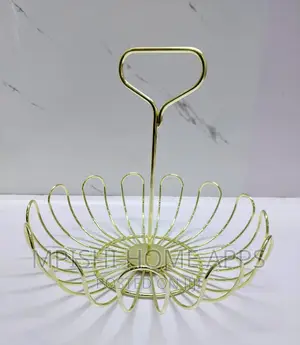Detachable Metallic Fruits BASKET With Stand 
Size 33cm
