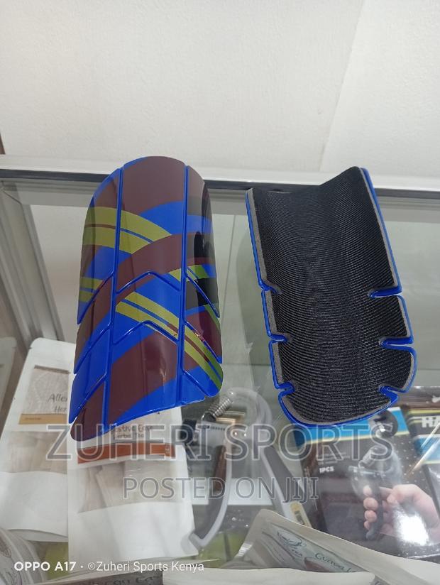 Shin Guard Stripped for Football Shin Protection - main view