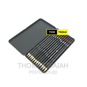 12PCS Graded Black Lead Charcoal Pencils Set 8B, 7B, 6B, 5B, - thumbnail 2