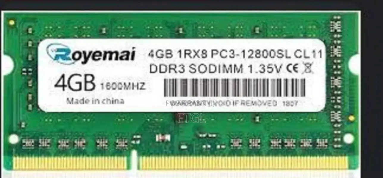 Laptop Memory Pcl3 Ddr3 4gb 12800