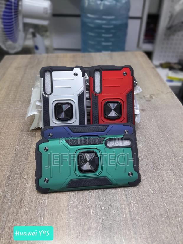 Back Cover With Holder Ring for Huawei Y9S - Black - thumbnail 4