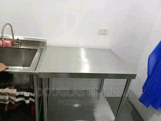 1m Stainless Steel Working Table. - main view
