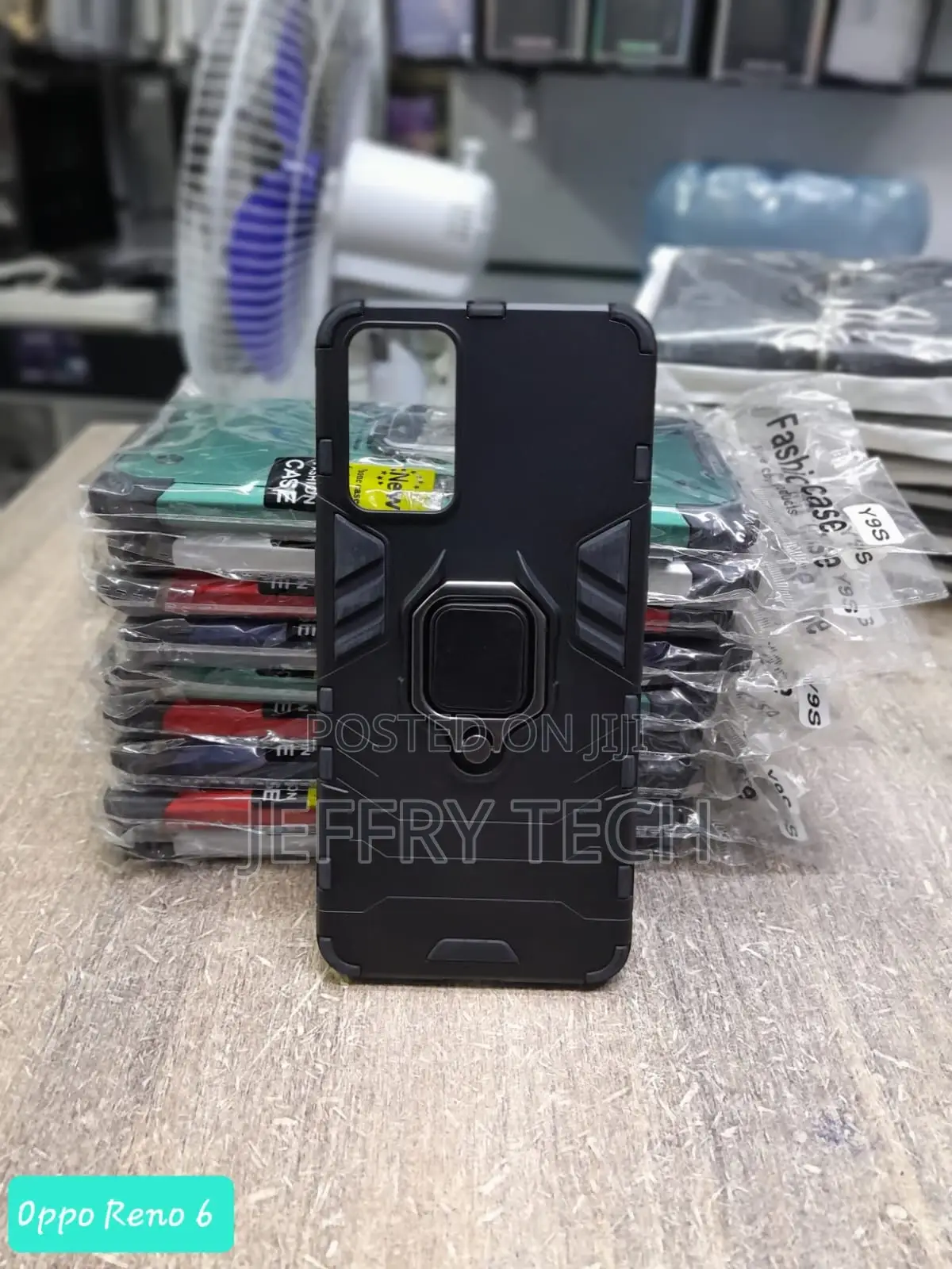 Casing Oppo Reno 6 4G Armor Iron Ring Case Hard Cover