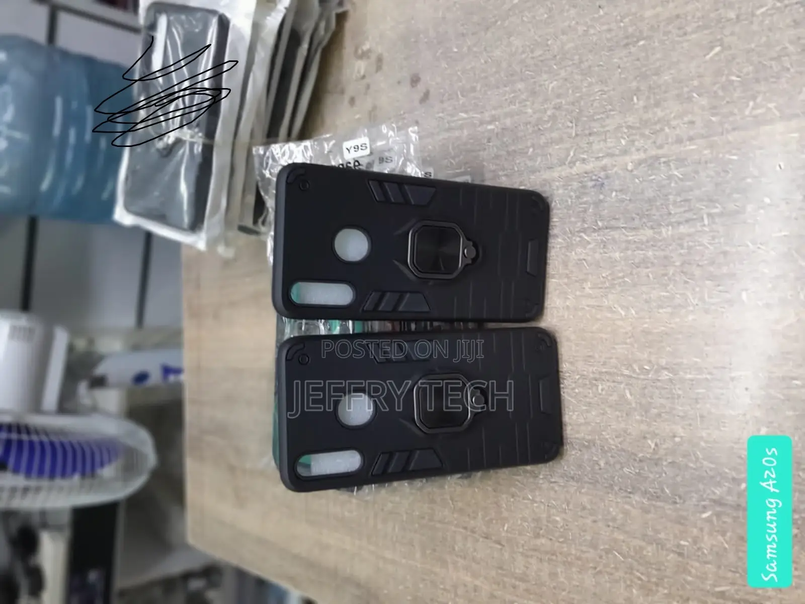 Hard Case Samsung Galaxy A20s Ring ARMOR Kickstand Hybrid