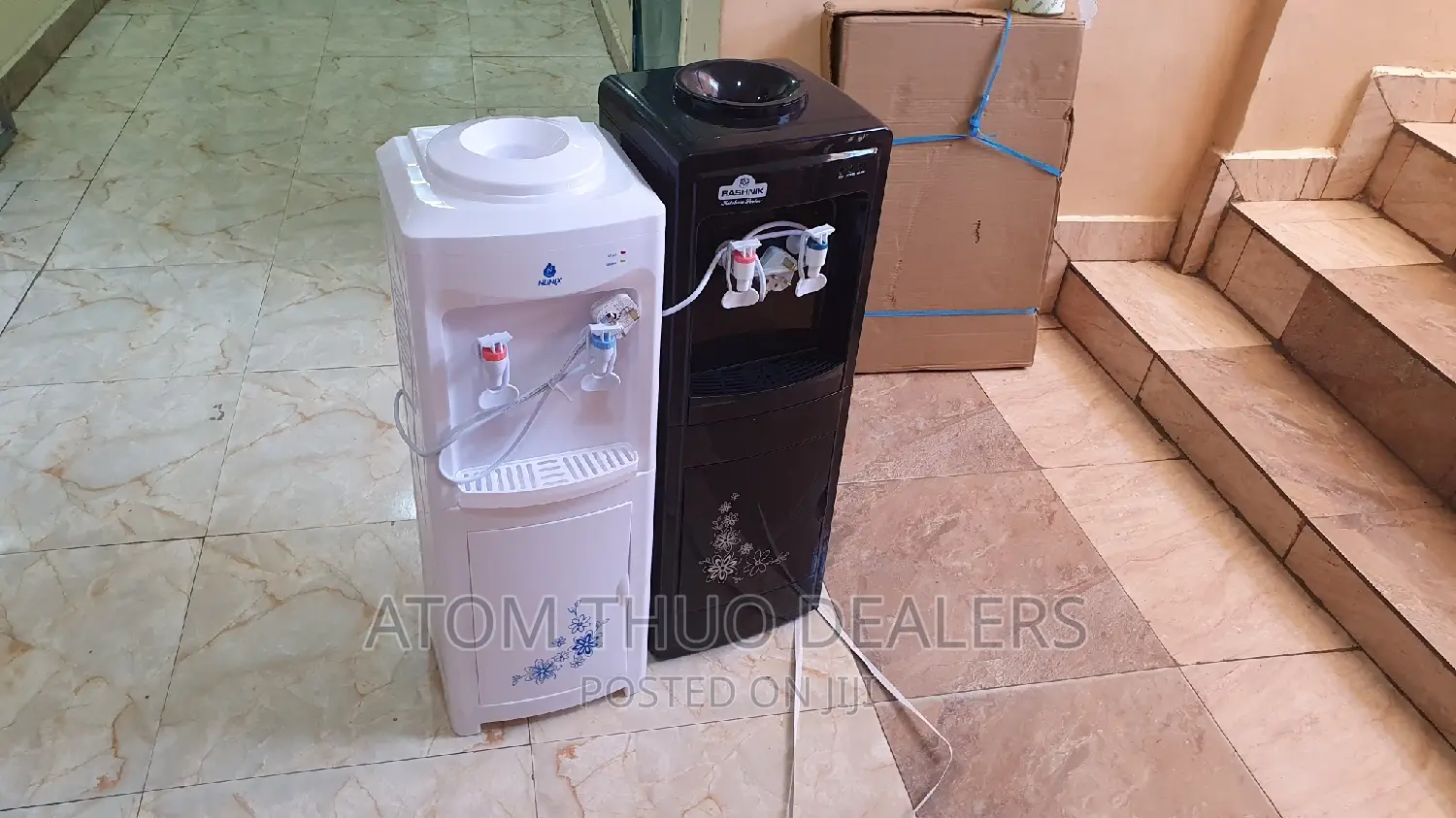 Two Tap Black Hot and Normal Rashnik Water Dispenser.