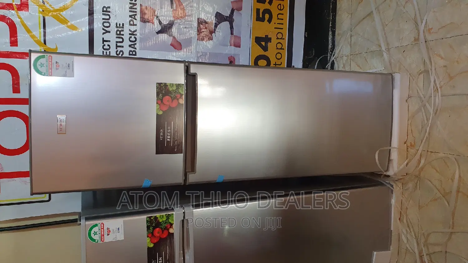 Vitron Double Door 170 Lt Silver Fridge.