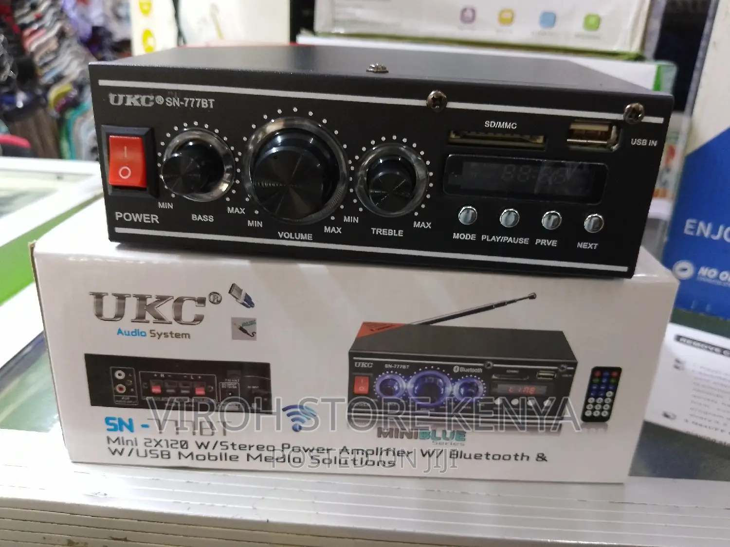 UKC Audio System Car Amplifier 777BT - Bluetooth Remote