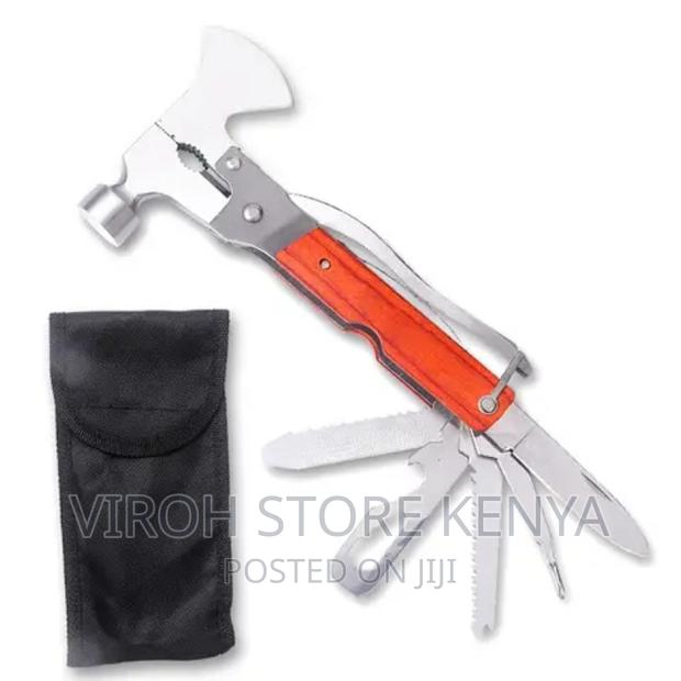 12 in 1 Multifunctional Hammer Axe Hand Tool - Cutter Knife - thumbnail 3