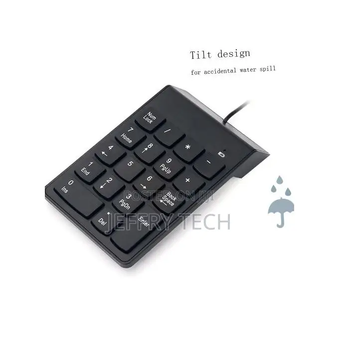 Wired USB Numeric Keypad 18 Keys Mini Digital