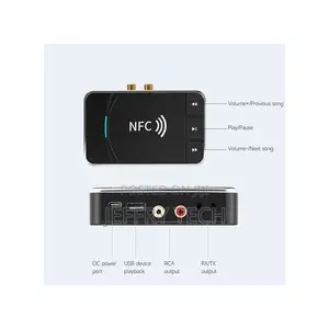 BT5.0 2-in-1 Transmitter Receiver NFC BT Audio
