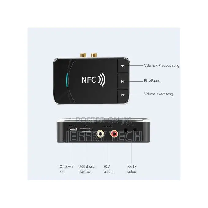 BT5.0 2-in-1 Transmitter Receiver NFC BT Audio