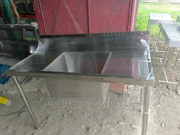 Stainless Steel 110cm Working/ Sink Single Bowl Washing Sink