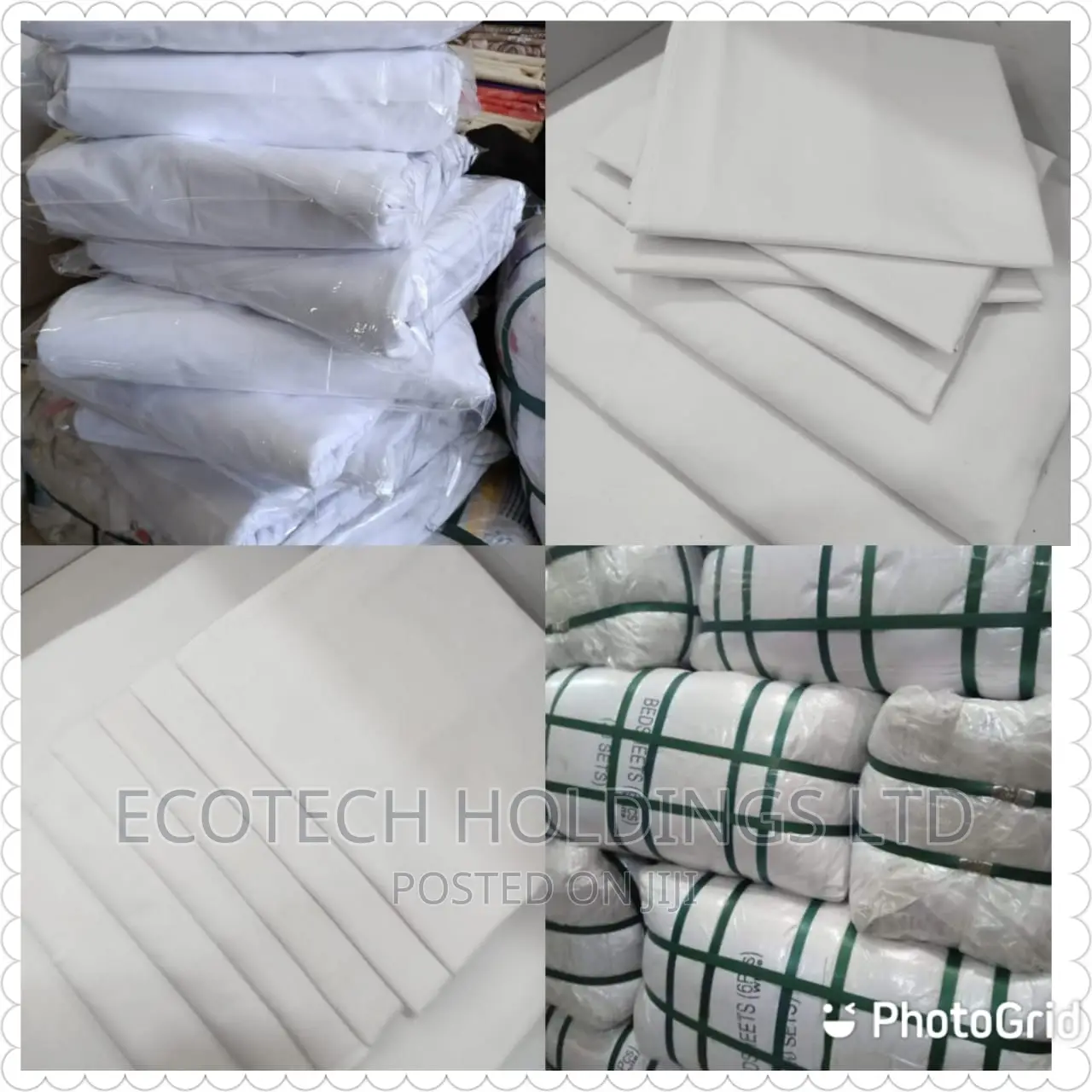 Plain White Cotton Bedsheets.