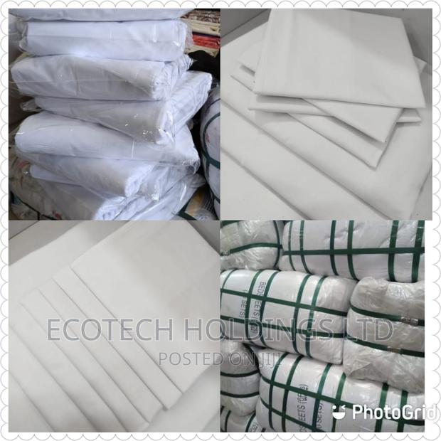 Plain White Cotton Bedsheets.