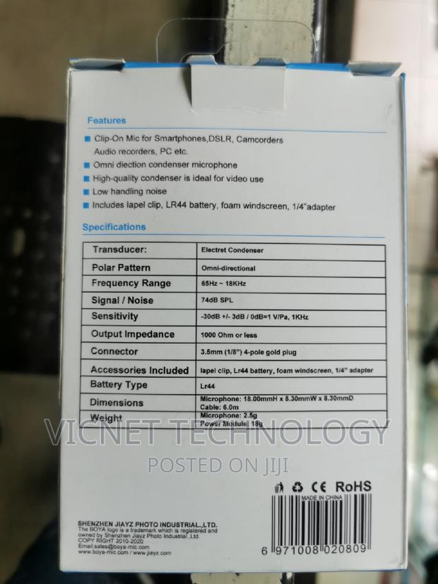 Boya Micro Cavate Lavalier Microphone - thumbnail 3