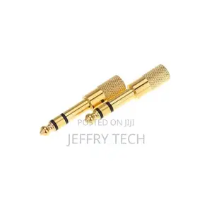 2*Audio Jack Adapter Convertor Stereo Plug Socket for Guitar